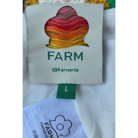 Farm Rio Multi Circles Crochet Shorts - Handmade Booty Short sz Large - Picture 8 of 11